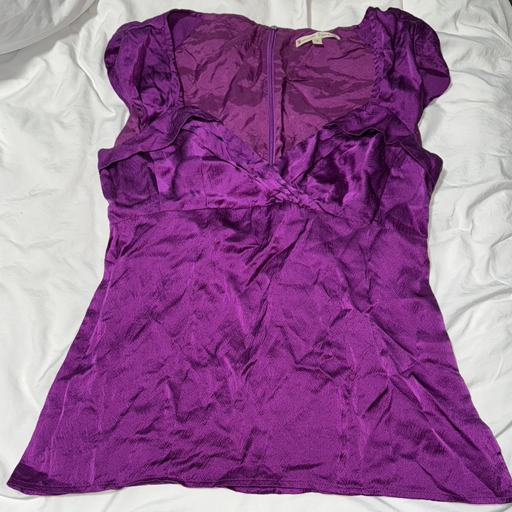 Nanette Laporte silk Purple  Top